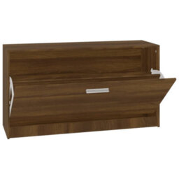 Berkfield Durable Shoe Bench Brown Oak 80X24X45 Cm Engineered Wood - thumbnail 6