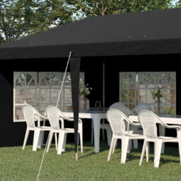 Outsunny 3 X 6M Heavy Duty Gazebo Marquee Party Tent With Storage Bag Black - thumbnail 8