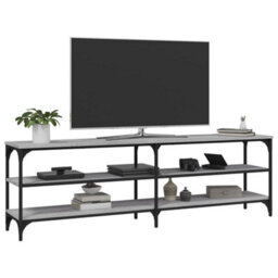 Berkfield Industrial Tv Cabinet Grey Sonoma 160X30X50 Cm Engineered Wood - thumbnail 4