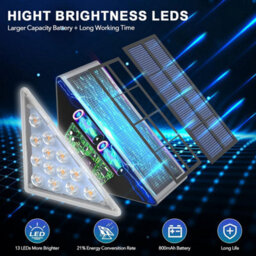 2Pk Led Solar Step Lights - Waterproof Outdoor Stair & Deck Lights For Yard, Patio, Pathway (Warm White) - thumbnail 4