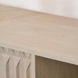 Pacific Lifestyle Light Grey Mango Wood Console Table With 1 Drawer And Open Storage Niche 120Cm, Khao - thumbnail 6