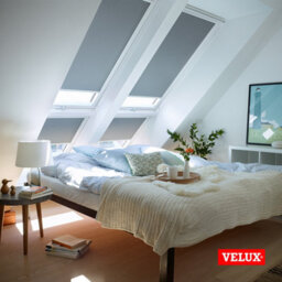 Velux Original (Dkl) Light Beige Blackout Roller Blind For Velux Roof Window Mk06 With White Side Rails - thumbnail 6