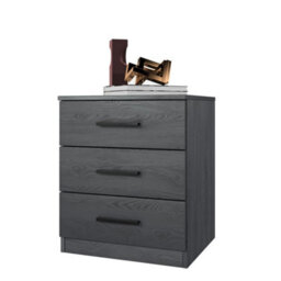 Arte Elegant Galaxy Bedside Table 460mm In Oak Carbon - Compact Storage Solution H560mm D410mm - thumbnail 3