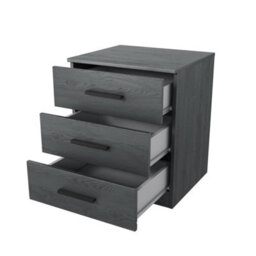 Arte Elegant Galaxy Bedside Table 460mm In Oak Carbon - Compact Storage Solution H560mm D410mm - thumbnail 2
