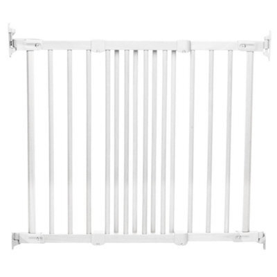 Safetots Diagonal Fit Baby Gate, 67Cm - 105.5Cm, White Wood, Multi Fit Stair Gate, Diagonal Fit Safety Gate - image 1