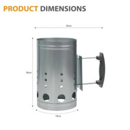 Bbq Chimney Charcoal Starter Grill Coal Heating Kit - thumbnail 5