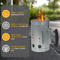 Bbq Chimney Charcoal Starter Grill Coal Heating Kit - thumbnail 3