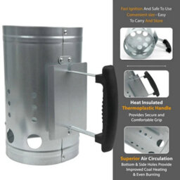 Bbq Chimney Charcoal Starter Grill Coal Heating Kit - thumbnail 2