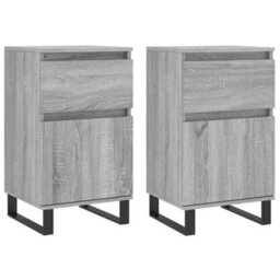 Berkfield Sideboards 2 Pcs Grey Sonoma 40X35X70 Cm Engineered Wood - thumbnail 2