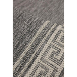 Melrose County Flatweave Grey Bordered Indoor Non-Slip Area Rug 080/150Cm - thumbnail 3