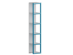 Decorotika Texas 5-Tier Bookcase Shelving Unit White & Blue - thumbnail 2