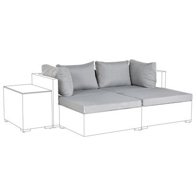 Beliani Outdoor Cushion Cover Set Noto Grey - image 1