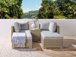 Beliani Outdoor Cushion Cover Set Noto Grey - thumbnail 2