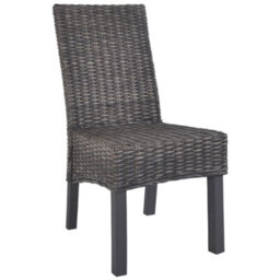 Vidaxl Dining Chairs 2 Pcs Brown Kubu Rattan And Mahogany Wood - thumbnail 2