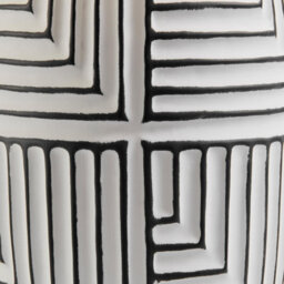 Furniturebox Uk Maze Grey & Black Patterned Ceramic Round Table Lamp - thumbnail 8