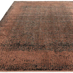 Terracotta Black Abstract Modern Bordered Rug Easy To Clean Living Room And Bedroom-120Cm X 170Cm - thumbnail 6