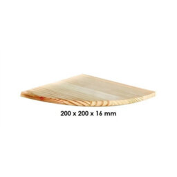 Natural Wood Wooden Shelves Storage Unit Kit & Fitting Wall Mounted Corner Shelf   200  200  16mm Corner Shelf - thumbnail 2
