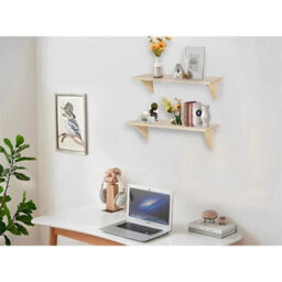 Natural Wood Wooden Shelves Storage Unit Kit & Fitting Wall Mounted Corner Shelf   200  200  16mm Corner Shelf - thumbnail 6