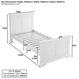 The Furniture Market Wilmslow Dove Grey Painted 3Ft Single Size Panel Bed - thumbnail 9