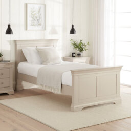 The Furniture Market Wilmslow Dove Grey Painted 3Ft Single Size Panel Bed - thumbnail 2