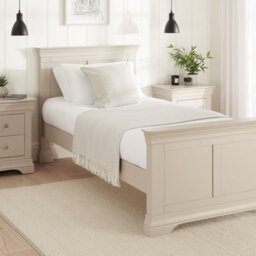 The Furniture Market Wilmslow Dove Grey Painted 3Ft Single Size Panel Bed - thumbnail 1