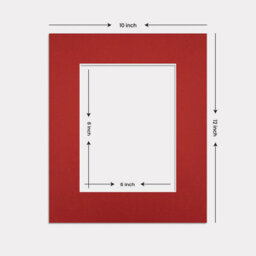 Ak Frames 12X10 Crimson Picture Mounts To Fit 8X6 Aperture Size - Mount Board Only (No Frame Included) - thumbnail 3