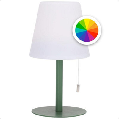 idooka Outdoor Standing Lamp 30Cm Usb Rechargeable Led Colour Modes Green Base - image 1