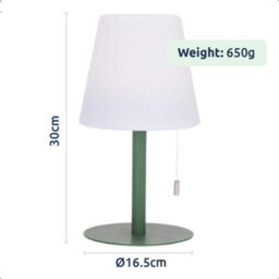 idooka Outdoor Standing Lamp 30Cm Usb Rechargeable Led Colour Modes Green Base - thumbnail 6