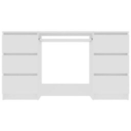 Berkfield Durable Writing Desk White 140X50X77 Cm Engineered Wood - thumbnail 4