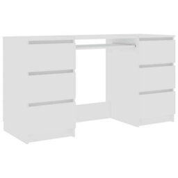 Berkfield Durable Writing Desk White 140X50X77 Cm Engineered Wood - thumbnail 1