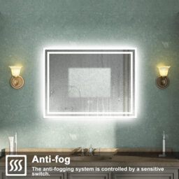 AVER-GROWTH Led Bathroom Mirror With Bluetooth 3 Colour Lights Anti-Fog Touch/wall Switch Vertical/horizontal Brightness Memory 700X500mm - thumbnail 5