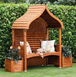 "Oakley Wooden Garden Arbour ""orchard"" Stained In Beech Stain" - thumbnail 2