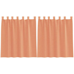 Berkfield Voile Curtains With Rod Pockets 2 Pcs Terracotta - thumbnail 2