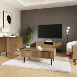 Gfw Nervata Lamp Table Oak/black - thumbnail 8