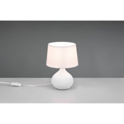 Luminosa Lighting Luminosa Martin Modern Table Lamp With Round Tapered Shade White - Uk Stock - thumbnail 3