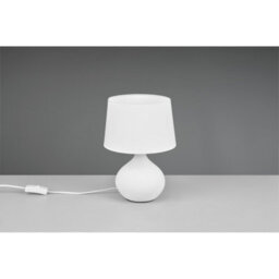 Luminosa Lighting Luminosa Martin Modern Table Lamp With Round Tapered Shade White - Uk Stock - thumbnail 2