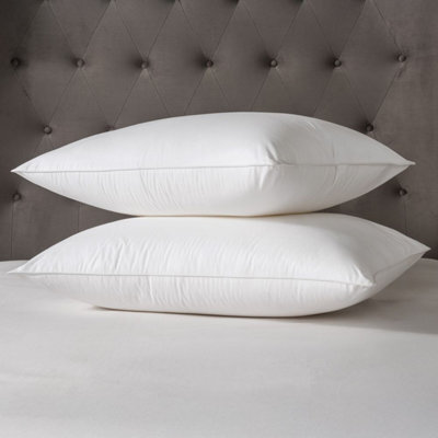 MHG Living Luxury Hotel Quality Cotton Pillow With Piped Edge Hollowfibre Filling - Pack Of 1 - image 1
