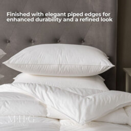 MHG Living Luxury Hotel Quality Cotton Pillow With Piped Edge Hollowfibre Filling - Pack Of 1 - thumbnail 4