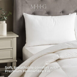 MHG Living Luxury Hotel Quality Cotton Pillow With Piped Edge Hollowfibre Filling - Pack Of 1 - thumbnail 3