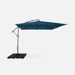 Sweeek - Offset Square Parasol 3X3M Hardelot Duck Blue 300X295X250 Cm - thumbnail 2