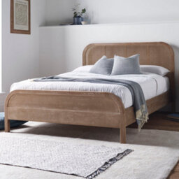 Annecy Rattan Oak Wooden King Size 5Ft Bed Frame Only