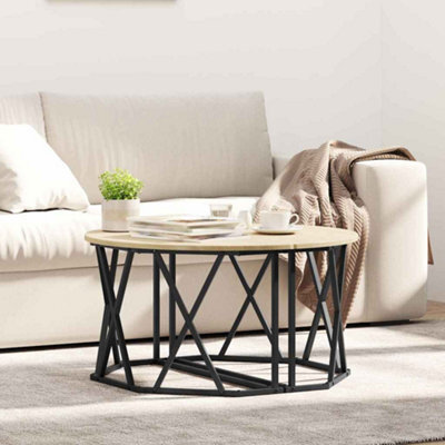 Berkfield Coffee Table Sonoma Oak Engineered Wood 80 X 80 X 42 Cm - image 1