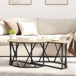 Berkfield Coffee Table Sonoma Oak Engineered Wood 80 X 80 X 42 Cm - thumbnail 4