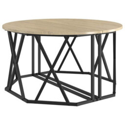 Berkfield Coffee Table Sonoma Oak Engineered Wood 80 X 80 X 42 Cm - thumbnail 5
