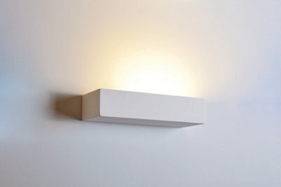 Luminosa Lighting Luminosa Indoor Decorative Paintable Plaster Lamia Wall Light Ip20 For 1 X E14 Max 40W White