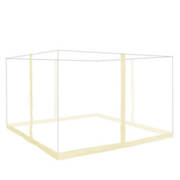 SunDaze Outdoor Garden Metal Gazebo Marquee Enclosure Mosquito Netting Zipped Door Ivory - thumbnail 1