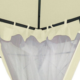 SunDaze Outdoor Garden Metal Gazebo Marquee Enclosure Mosquito Netting Zipped Door Ivory - thumbnail 2