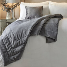 Soirée Melanie Hotel Chic Premium Dark Grey Velvet Filled Cushion - thumbnail 2