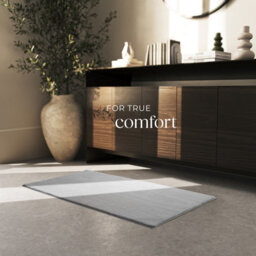 Tectake Rug Zonelle Short Pile And Ultra-Soft Carpet In Rectangular Or Round Design 60 X 110 Cm - Grey - thumbnail 3