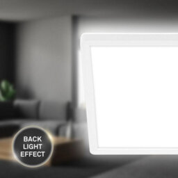 Briloner Slim Panel Led Ceiling Light Neutral White Backlight Hallway Living Room 29Cm, 18W, 2400Lm - thumbnail 3